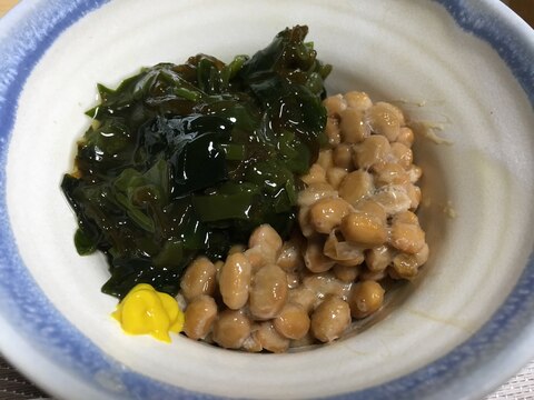 納豆とおくら海藻和え